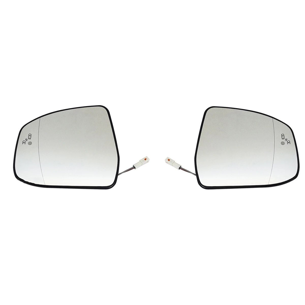 

2Pcs Door Wing Side Mirror Gl Heated Blind Spot Warning with Backing Plate for Ford Focus MK2 MK3 Mondeo MK4 L+R