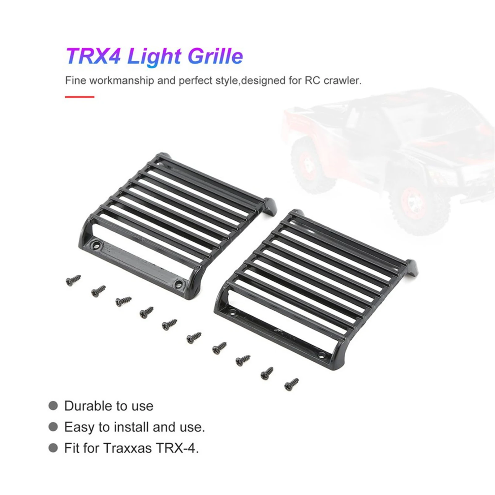 

Чехол для передней фары с защитой от столкновений, защитная решетка для передней фары, Защитная крышка для 1/10 Traxxas T4 TRX-4