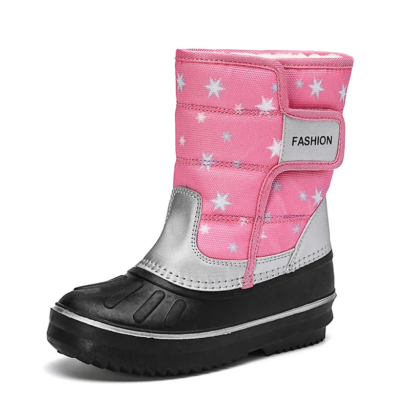 

Winter Kids Snow Boots Fashion Plush Warm Boys Short Boots Non-slip Outdoor Children Cotton Shoes Waterproof Rain Boots SQT004