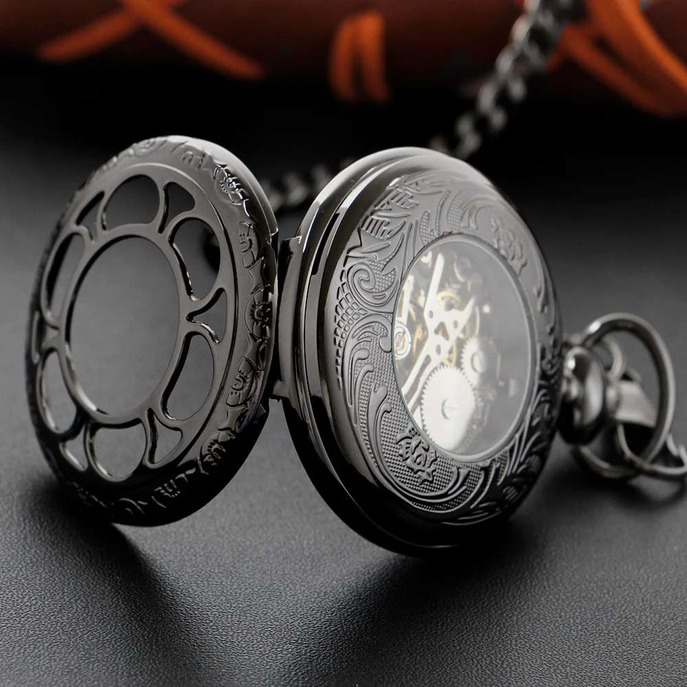 High Quality Mechanical Pocket Watch Special Hollow Design Unisex Necklace Timing Pendant Men's and Women's Pocket Watch Gifts