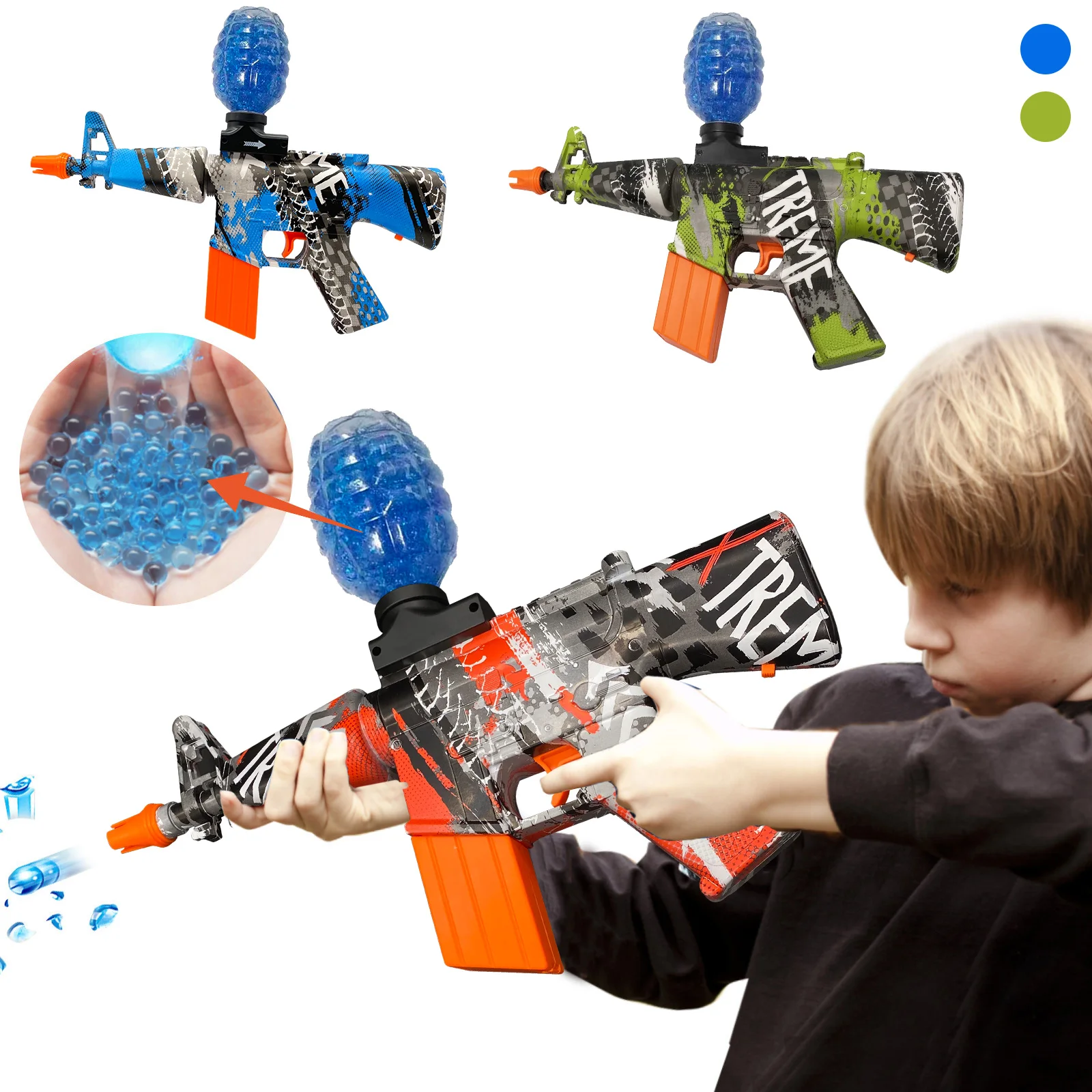 

2023 New Electric Water Polo Bead Gel Explosion Gun Toy Environmental Protection Ball Gun Automatic Outdoor Games for Children