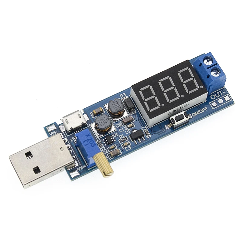 

Boost Buck Converter USB Step UP / Down Power Supply Module DC-DC 5V to 3.3V / 12V Adjustable Out DC 1.2V-24V