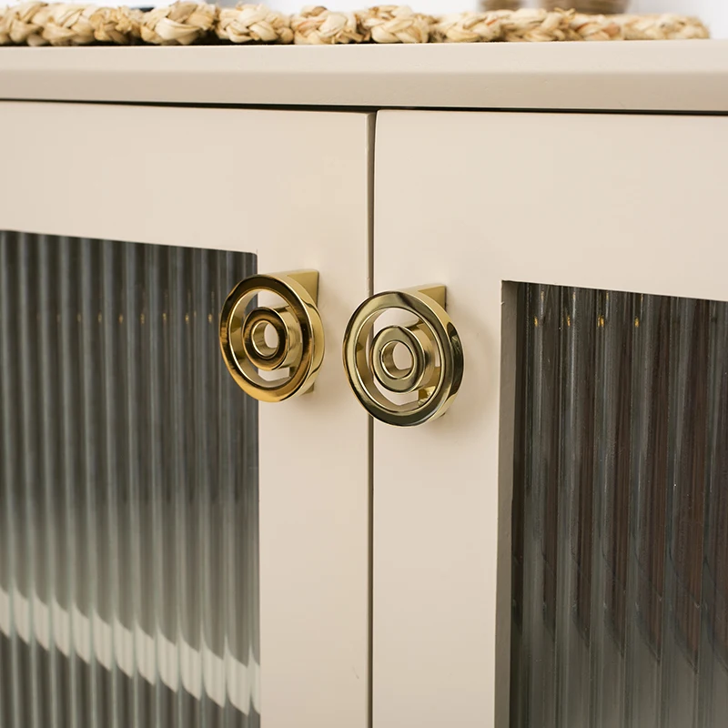 

Furniture Simple Decoration Cabinet Door Ring Handle Wardrobe Shoe Cabinet Drawer Brass Gold Personality Handle