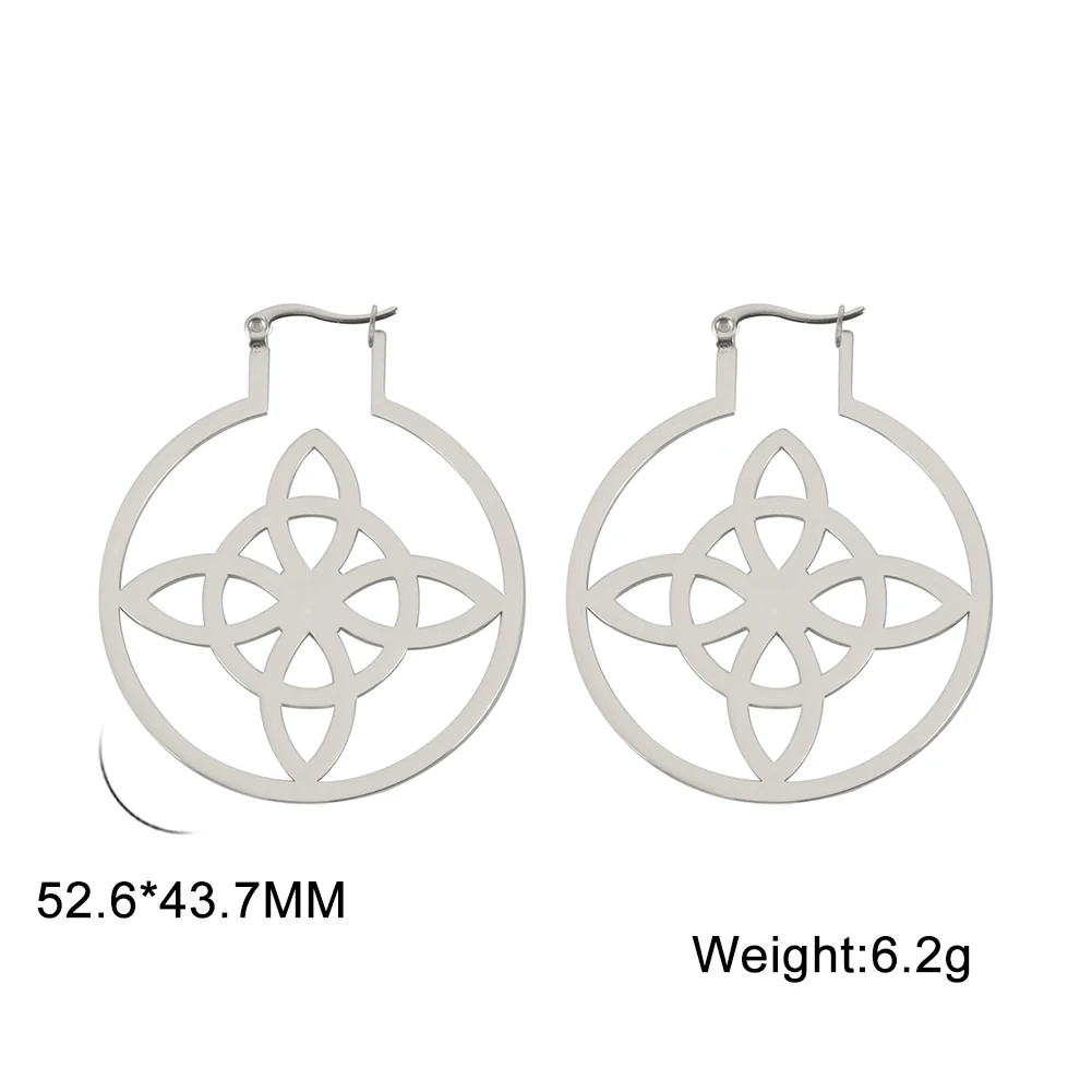 Sipuris Wicca Witchcraft Knot Earrings Stainless Steel Gold Color Vintage Amulet Supernatural Pendants Jewelry Gift For Women |