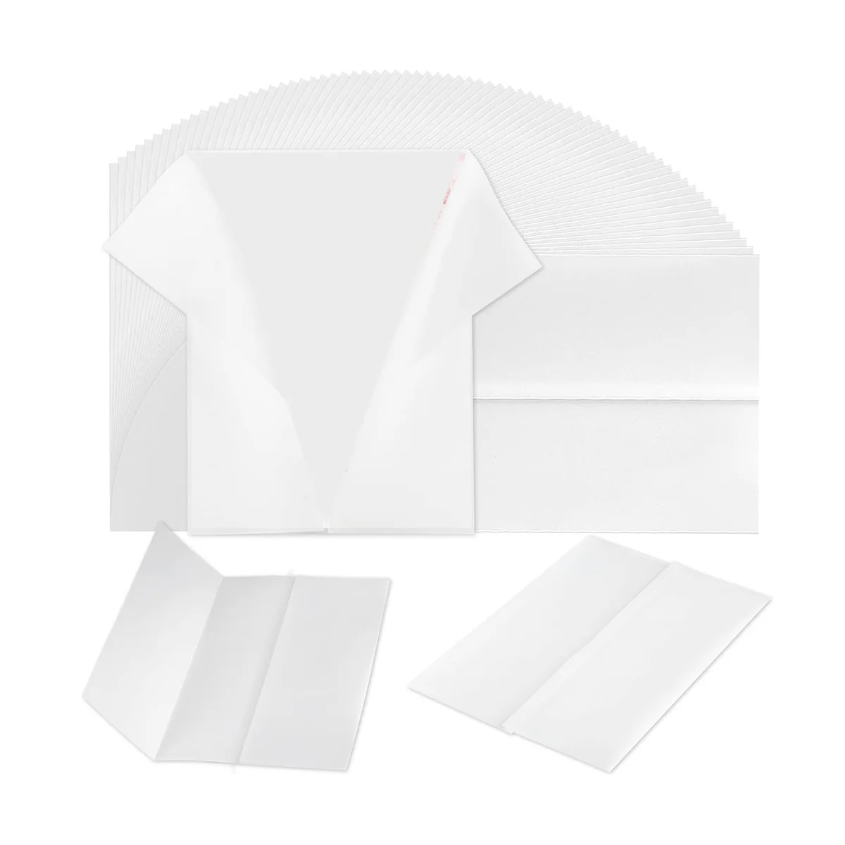 120 шт. Бумажные Прокладки для одежды полупрозрачные курток с принтом 5x7 дюймов