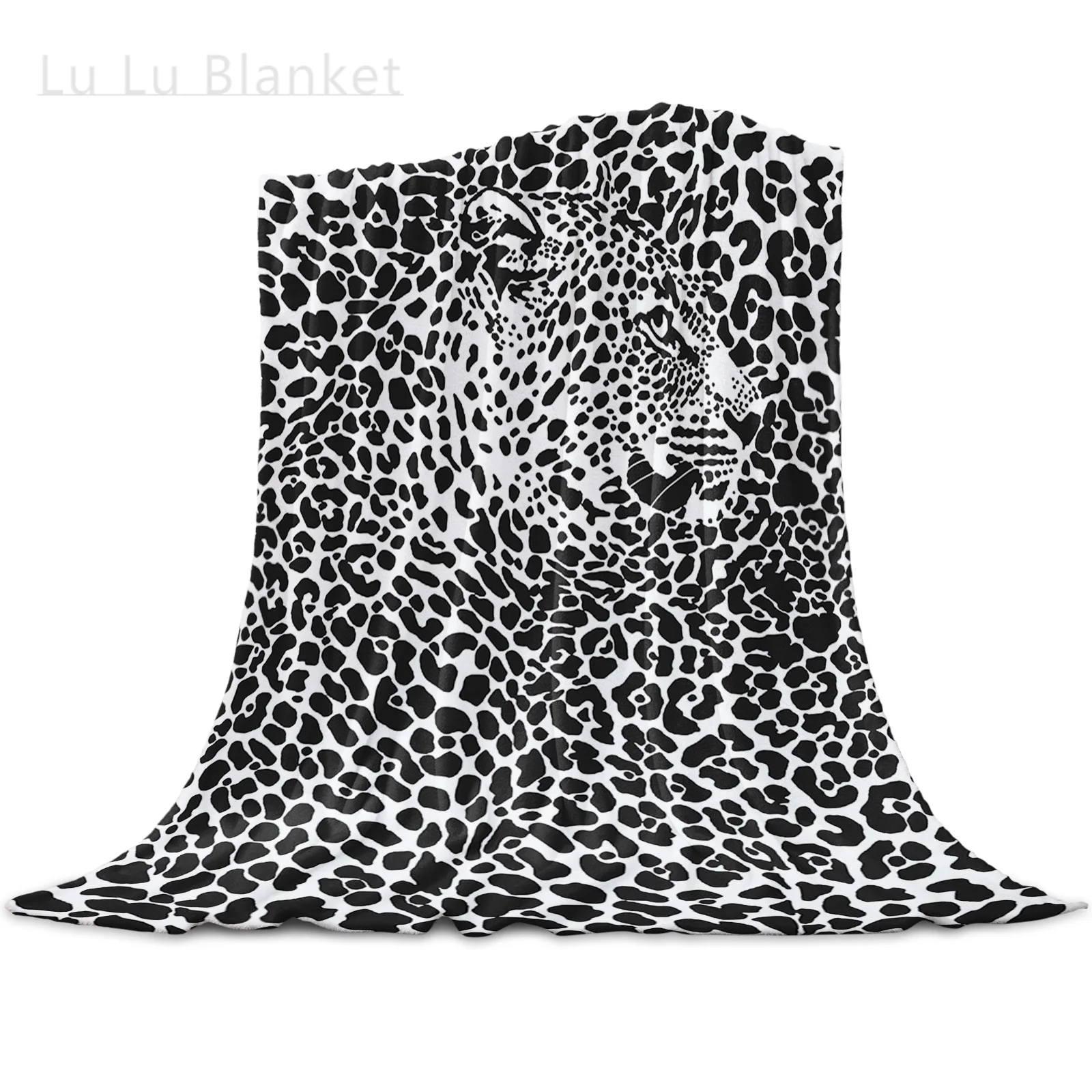 

Leopard Print Leopard Abstract Oil Painting Throw Blanket Soft Picnic Blanket Home Decor Microfiber Flannel Blankets for Beds