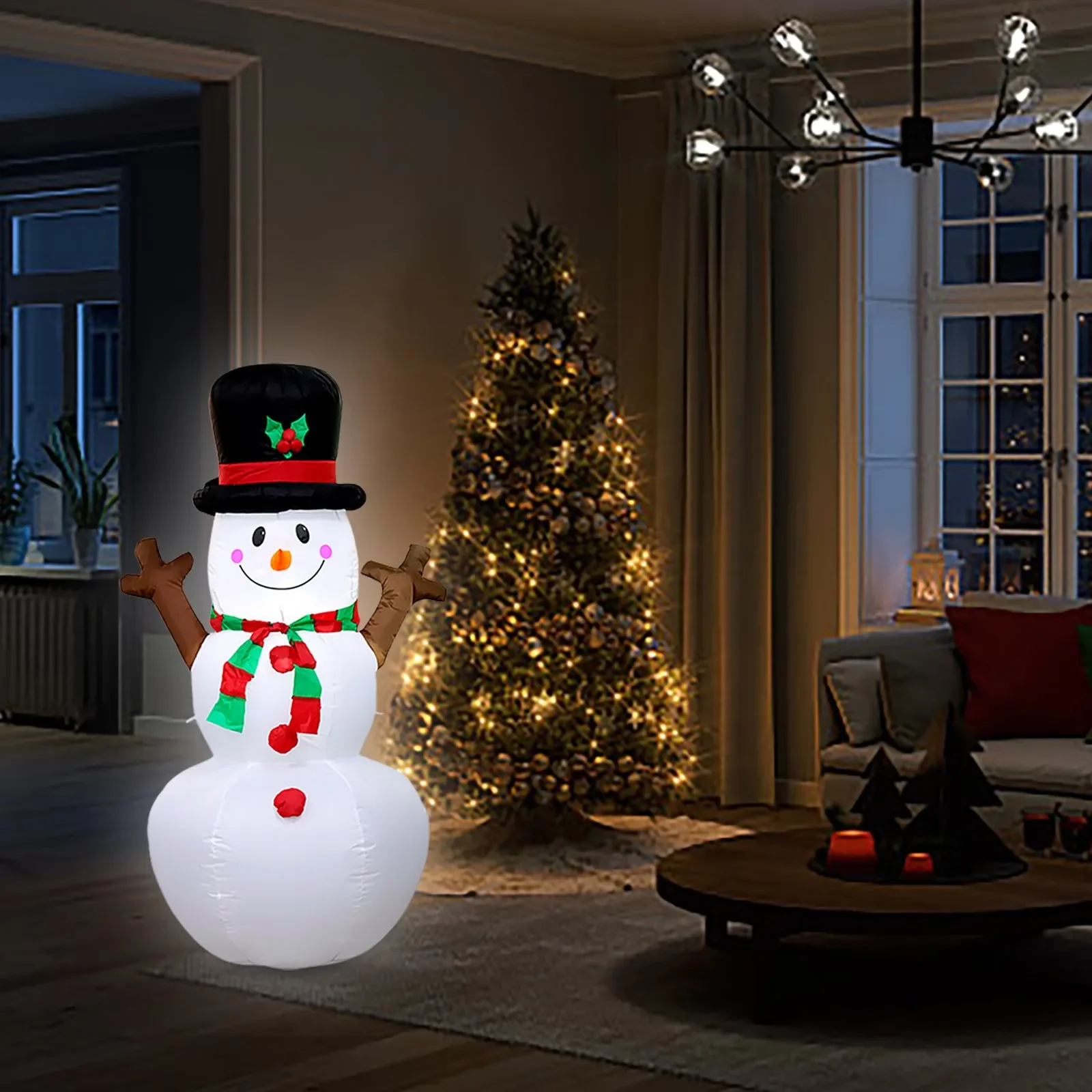 5 3 фута Рождественские надувные игрушки Снеговик Уличные украшения Выдувной