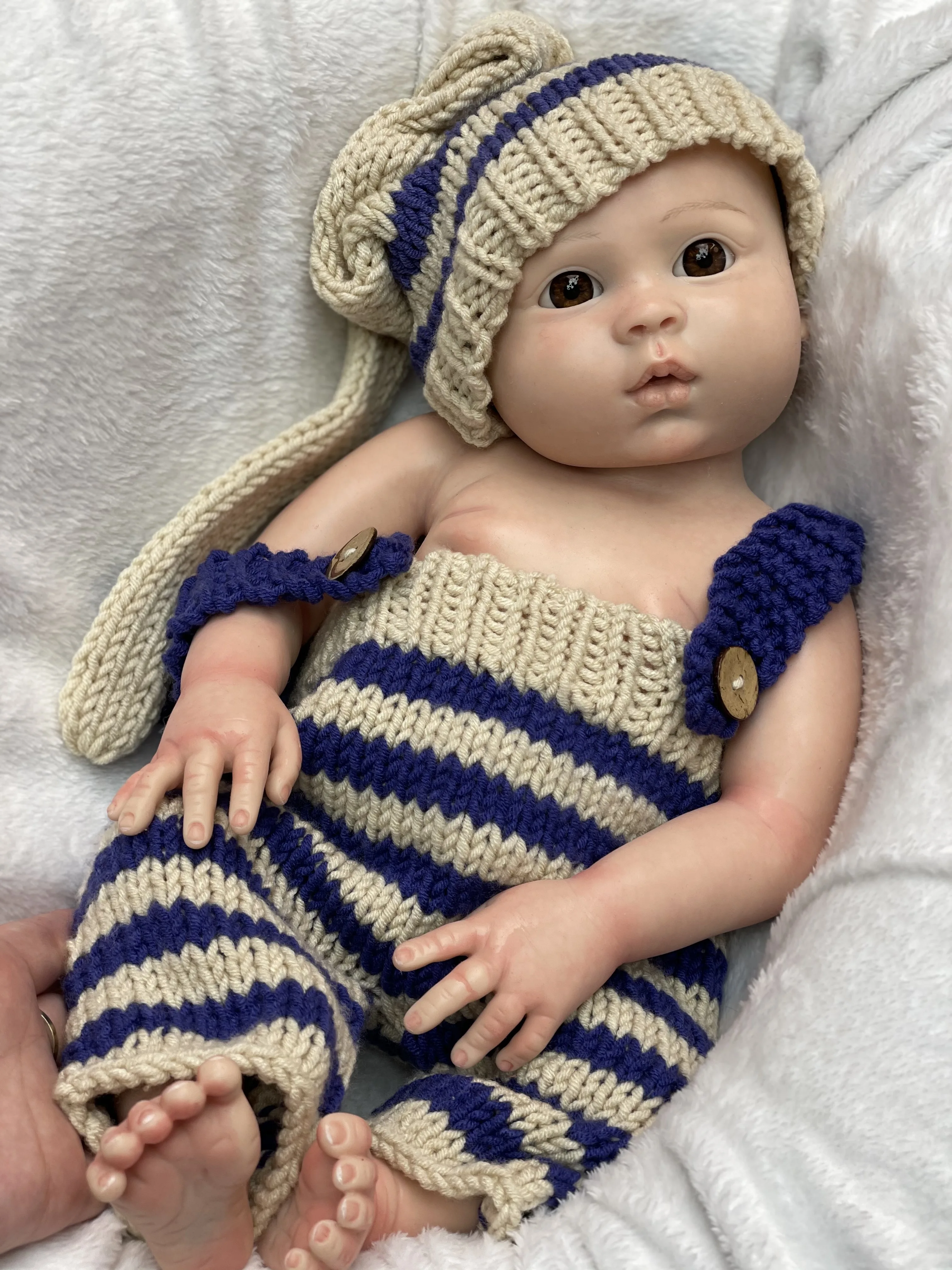 

18 Inch Soft Solid Silicone Bebe Reborn Doll Handmade Full Body Silicone Newborn Doll Painted By Artists Silicone Doll