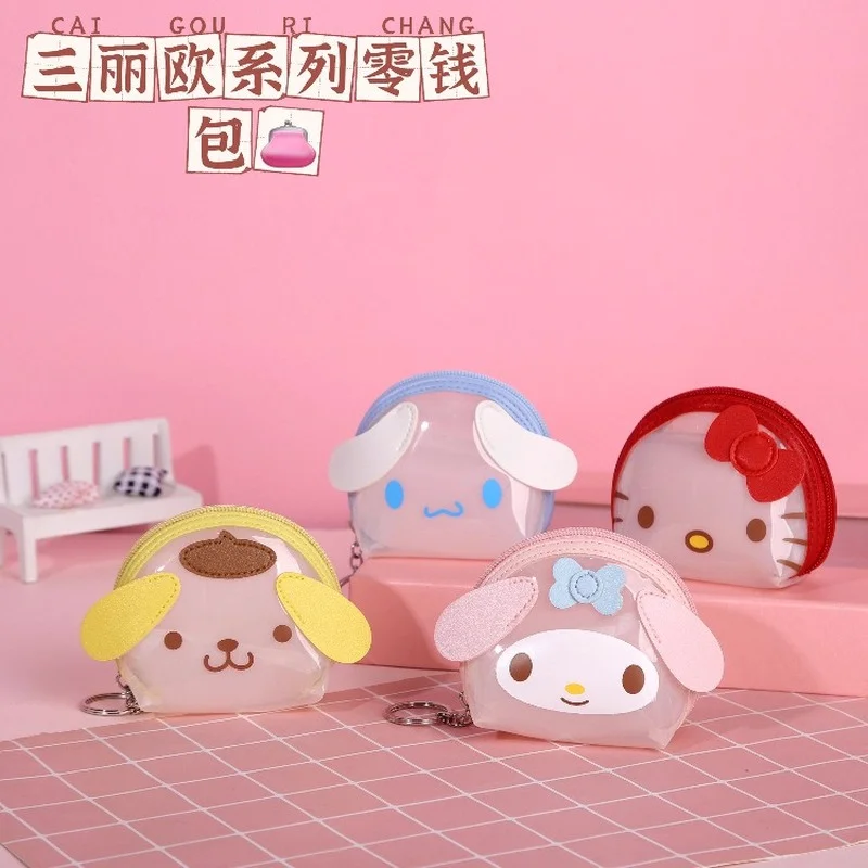 

Sanrio Series Hello Kitty Cute Coin Purse My Melody Cinnamoroll Kuromi Anime Cartoon Girl Wallet Headphone Storage Bag Girl Gift