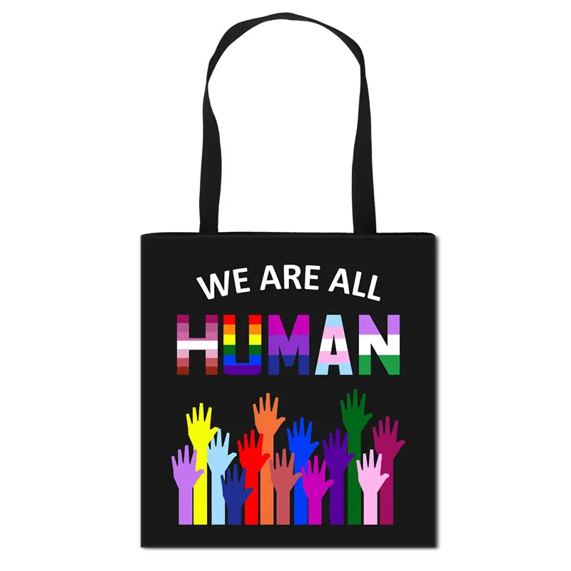 

New Fashion Shoulder Bag Love Wins Lesbian Gay Handbag Women Canvas Shopping Bags Travel Bag Casual Tote Tote Bags for Women
