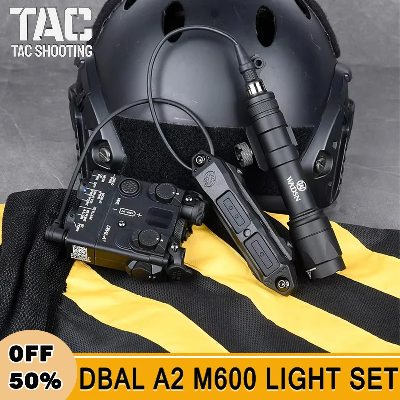 Tacitcal DBAL A2 Red Green Dot Laser Surefire M300 M600 Фонарик с двойным переключателем Набор Охота