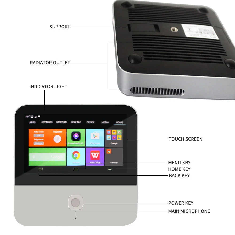 Unlocked ZTE Spro 2 CP600 4G LTE WiFi Android Smart Projector Band1/3/7/38/39/40/41 UTMS B1/2/5/8 HD | Instrument Parts & Accessories