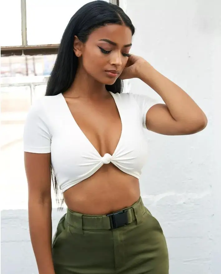 

2021 summer new thin loose short hooded short sleeve T-shirt women's Casual Spring/Autumn V-Neck