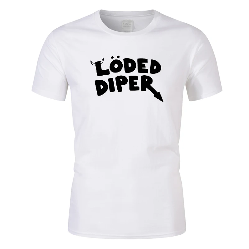 

UYUK New Male Brand T-shirt LODED DIPER DIARY OF A WIMP KID Tshirt Male Female Summer Cotton Short Sleeves O-neck Loose T-shirts
