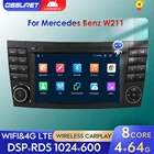 4G + 64G Android 10 автомобильный радиоприемник, стереоплеер для Benz E-Class W211 2002-2009 CLS-CLK-G-Class W463 W209 W219 GPS Navi AI Carplay RDS