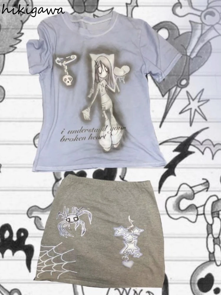 Женский комплект из двух предметов юбка-мини Odycon с завышенной талией