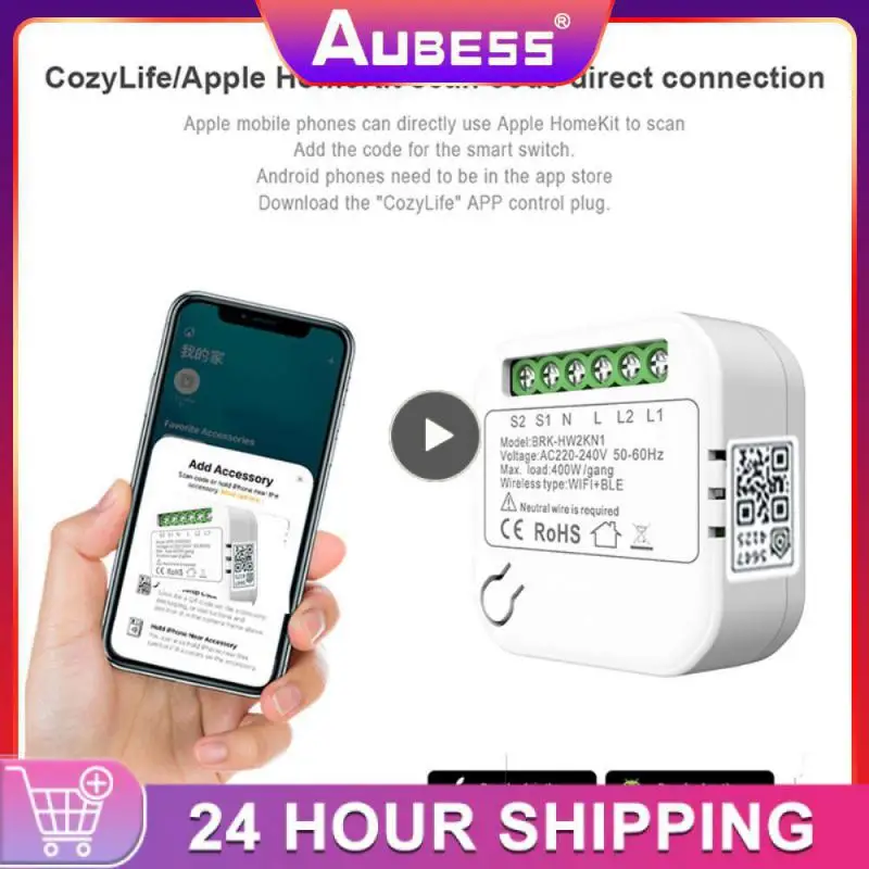

Convenience Smart Wifi Switch White Smart Switch Modul Dual Platform Control Mini Smart Breaker Voice Control Switch For Homekit