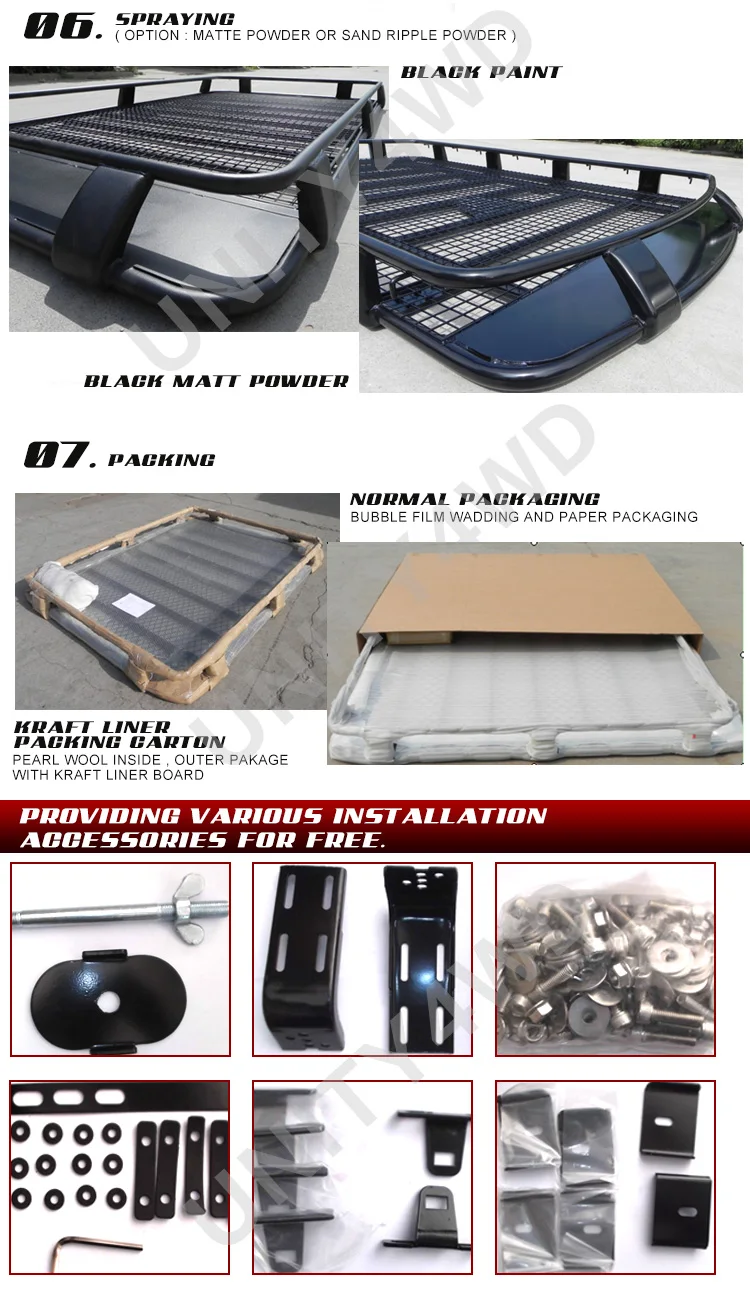 Внедорожные алюминиевые багажники на крышу 4x4 багажник для груза автомобиля Toyota