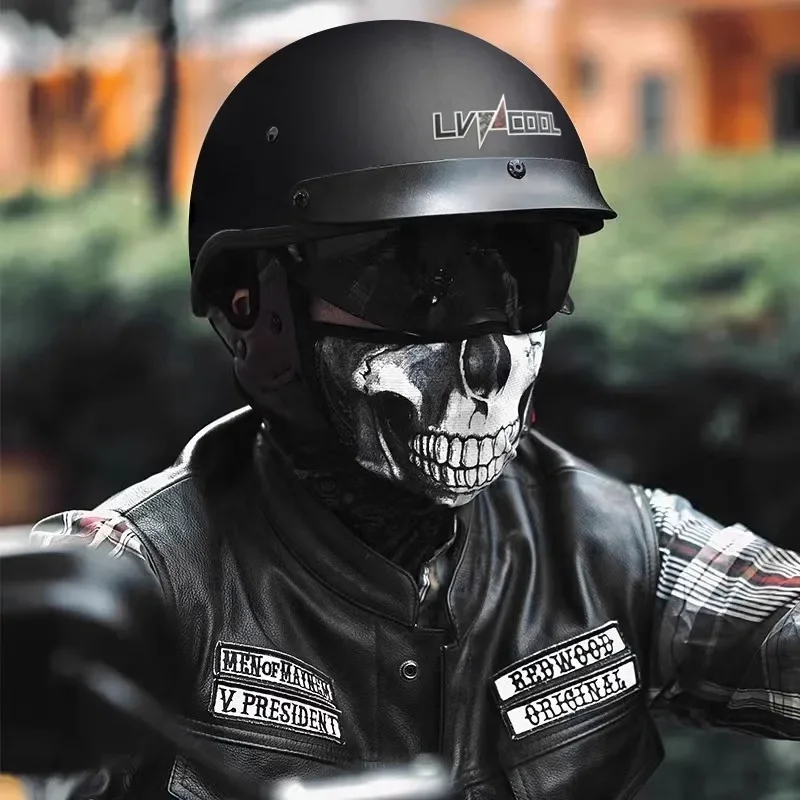 Винтажный стиль электрический мотоциклетный шлем всесезонный универсальный