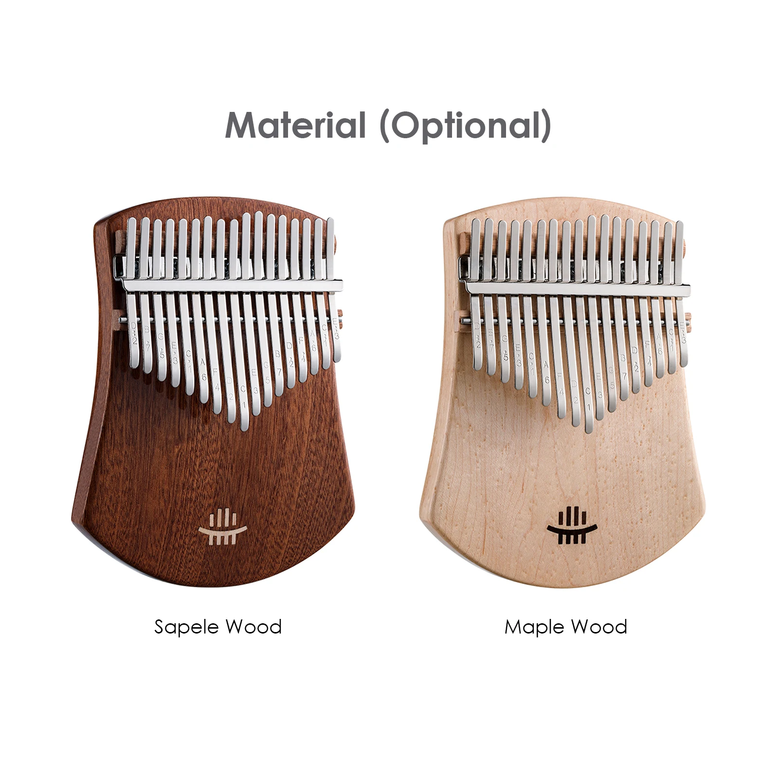 hluru 17-Key Finger Thumb Piano Portable Musical Instrument Solid Wood Body for Kids Adults Music Lover Beginners |