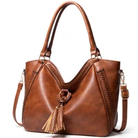 new design fashional vintage tassel womens tote handbags and purse ladies shoulder bag with strap