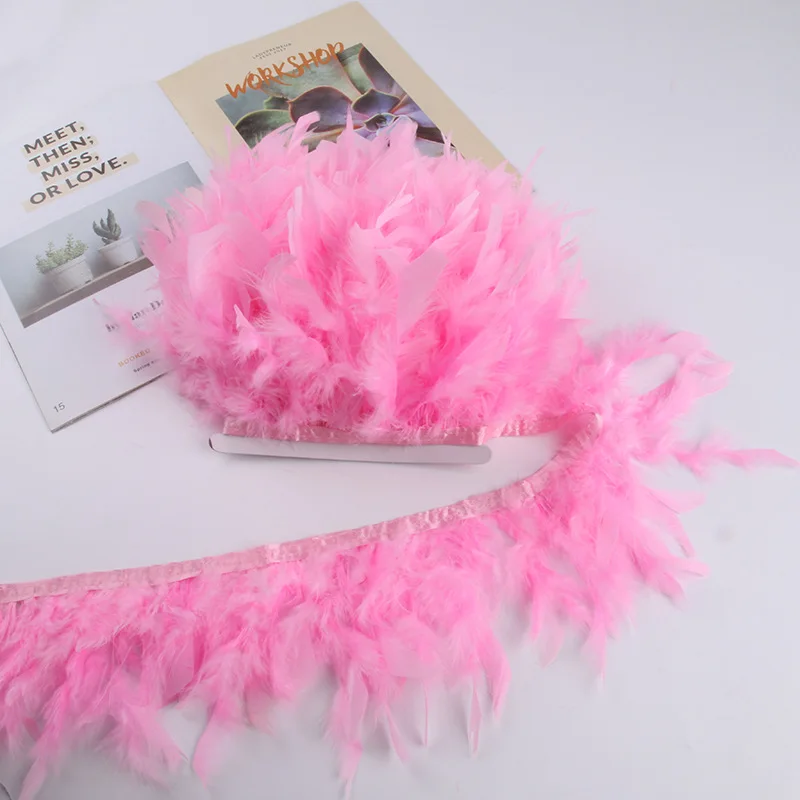 10 метров кораллового цвета окрашенная искусственная отделка ткани края DIY