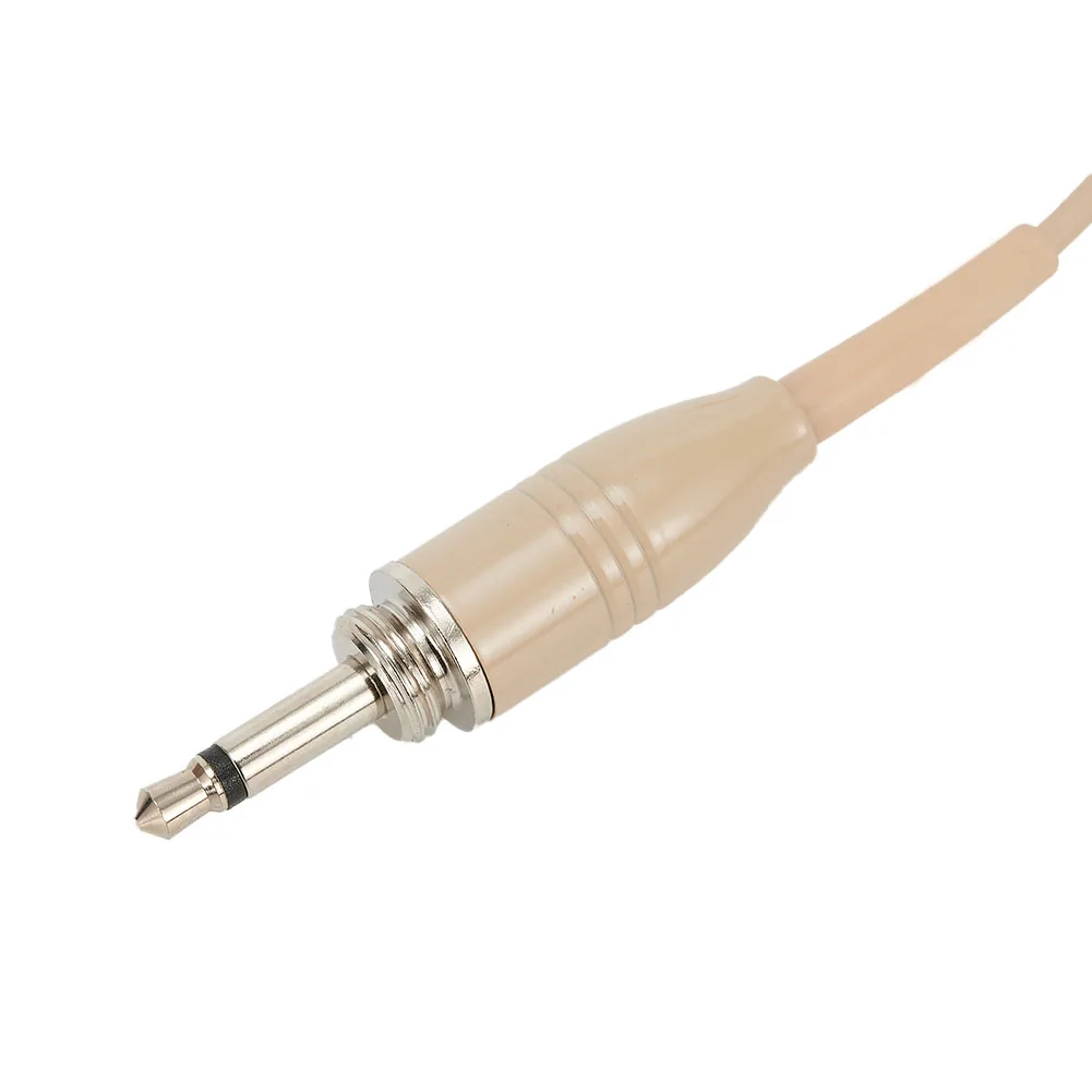 

Beige Double Earhook Headset Mic Headworn Microphone 3.5mm 3 Pin 4 Pin XLR Plug With Steel Ear-hang Microphone Accessories