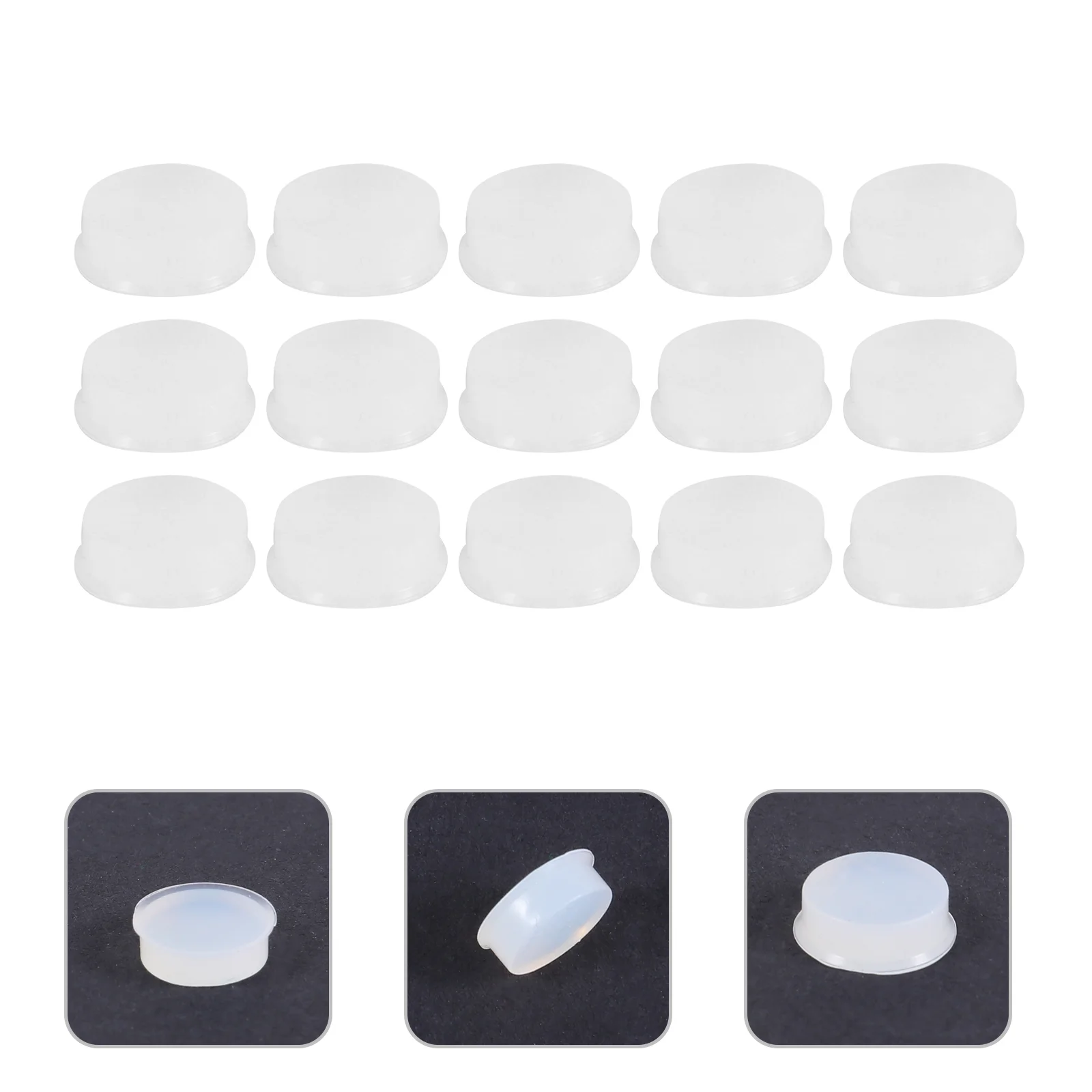 

25 Pcs Rekey Kit Silicone Flute Plug Stopper Caps Hole White Universal Repair Parts