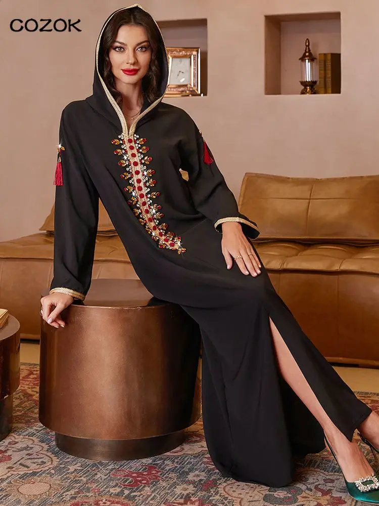 

Ramadan Eid Mubarak Robe Longue Djellaba Femme Musulmane Kaftans Abaya Dubai Arabic Turkey Islam Muslim Dress Abayas For Women