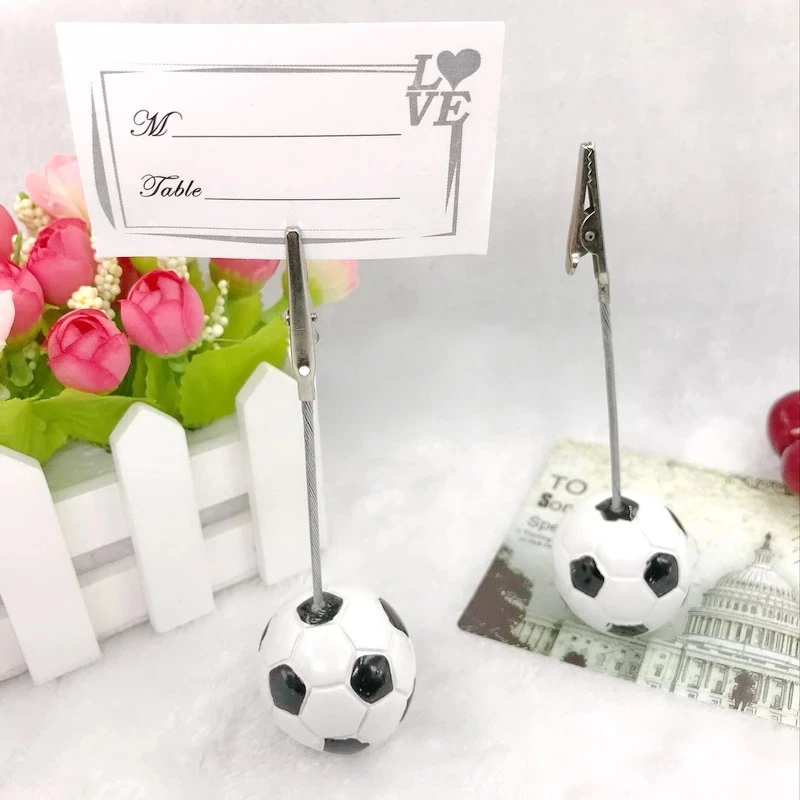

12PCS Sport Party Accessories Football Place Card Holder Soccer Card Holders Unique Wedding Table Decoration Favors