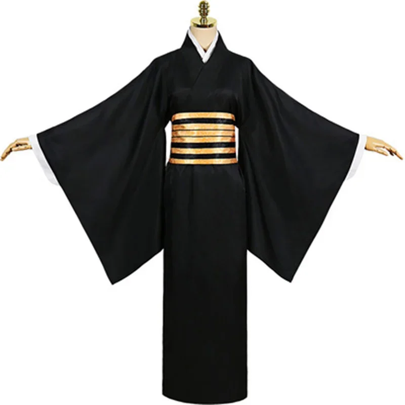 Аниме для взрослых Kimetsu No Yaiba Nakime костюмы косплея комплекты кимоно наряды черная