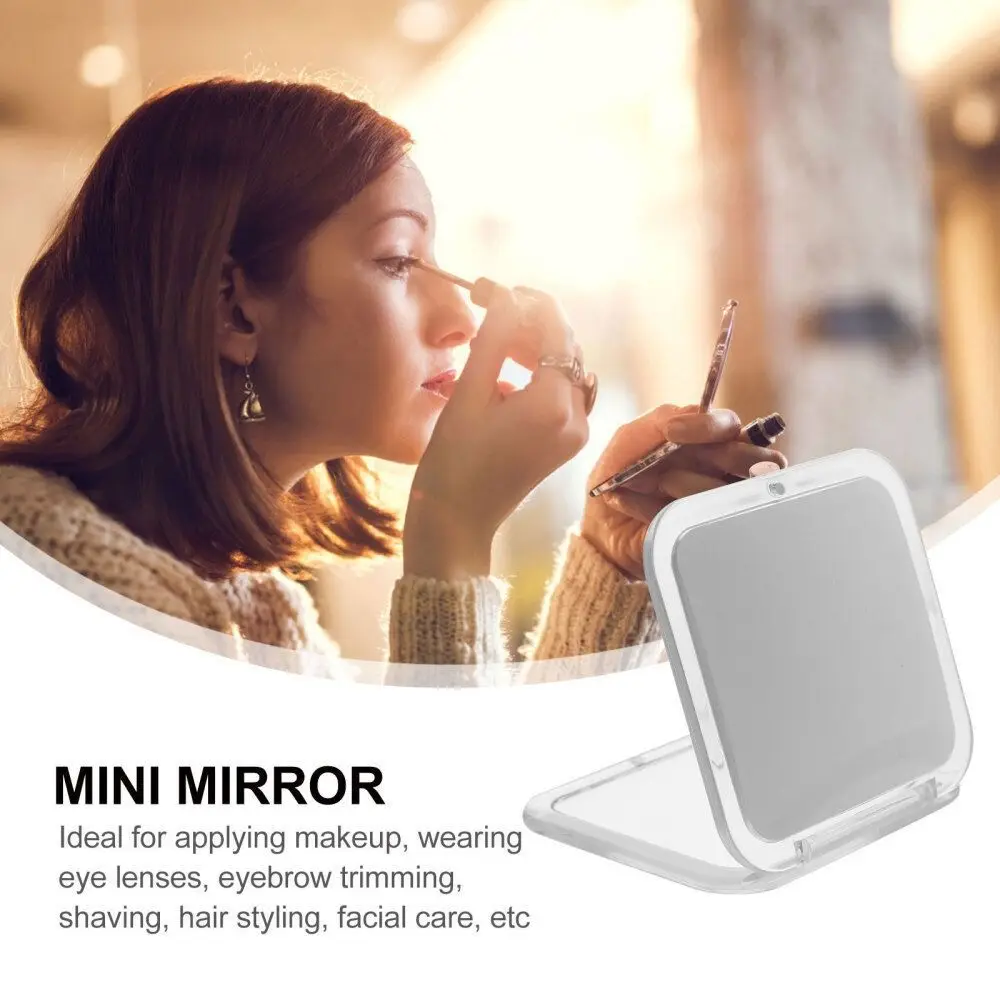 

New Folding Make-up Resin Portable Mirror Square Make-up Mirror with a Flip-top Cover