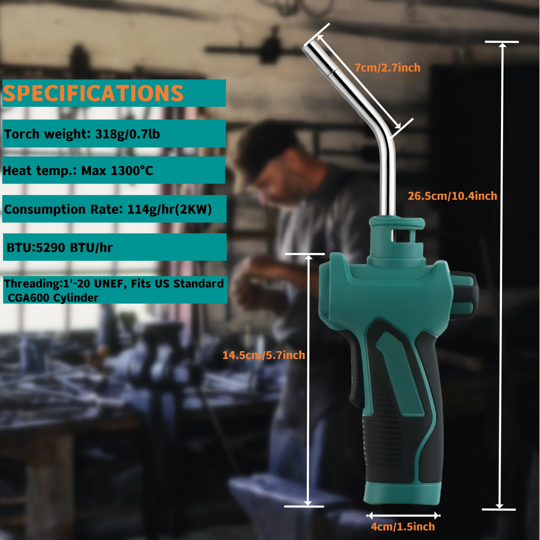 Пропановая горелка газовая Mapp сварочная пламенный паяльный пистолет CGA600 нагрев