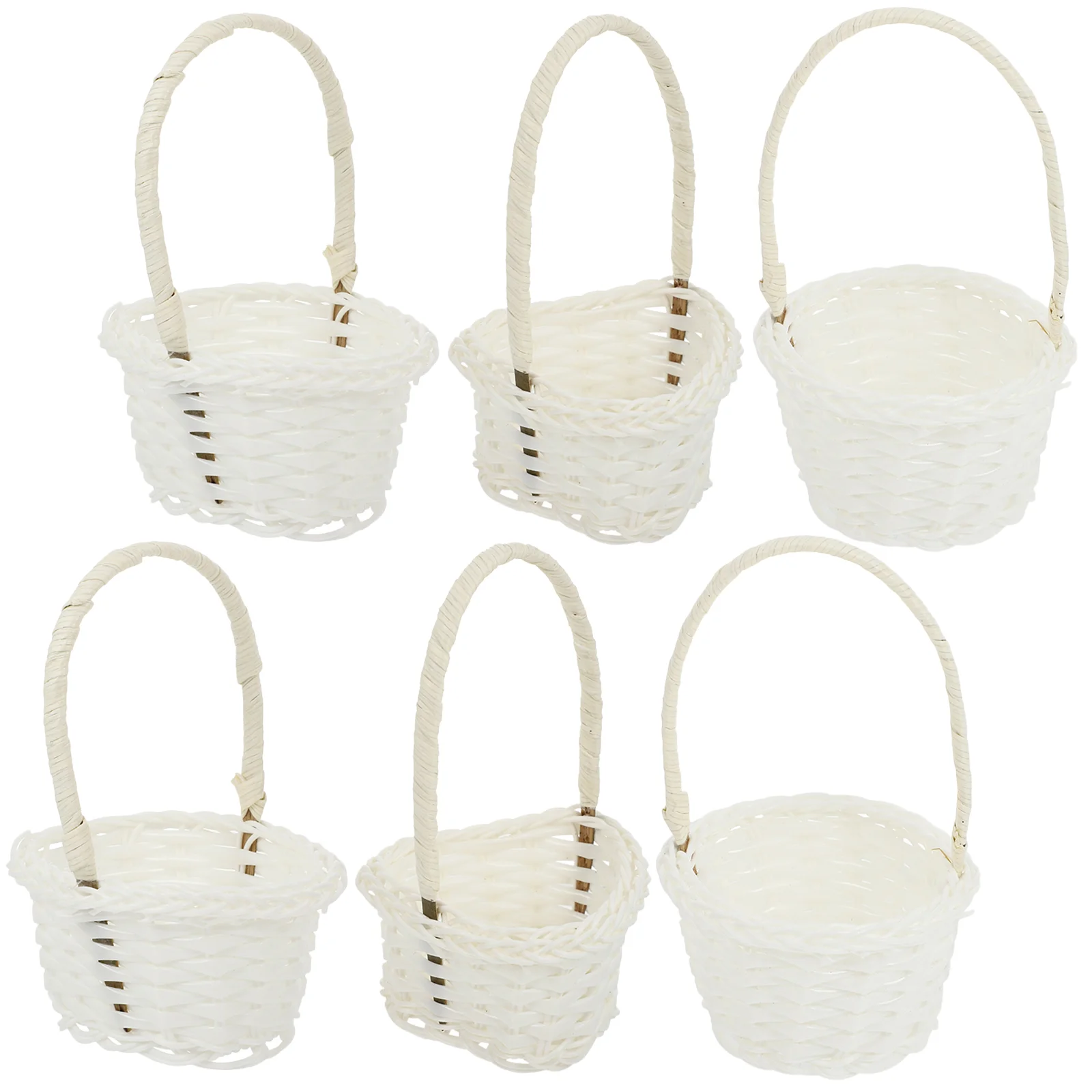 

Basket Woven Mini Picnic Wedding Flower Pot Storage Candy Small Giftbaskets Kids Lunchgirl Favor Party Fruitkitchen Crafts
