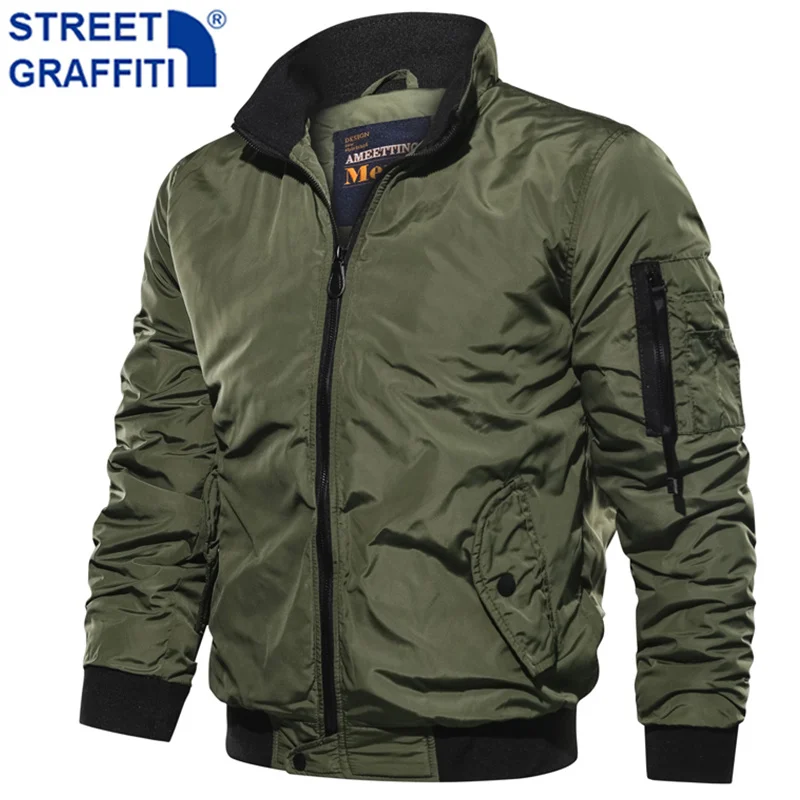 

Men New Fashion Windproof Cotton Jacket Coat Men 2022 Spring Autumn Bomber Jackets Mens Casual Outdoor Hiking Army Jacket Men