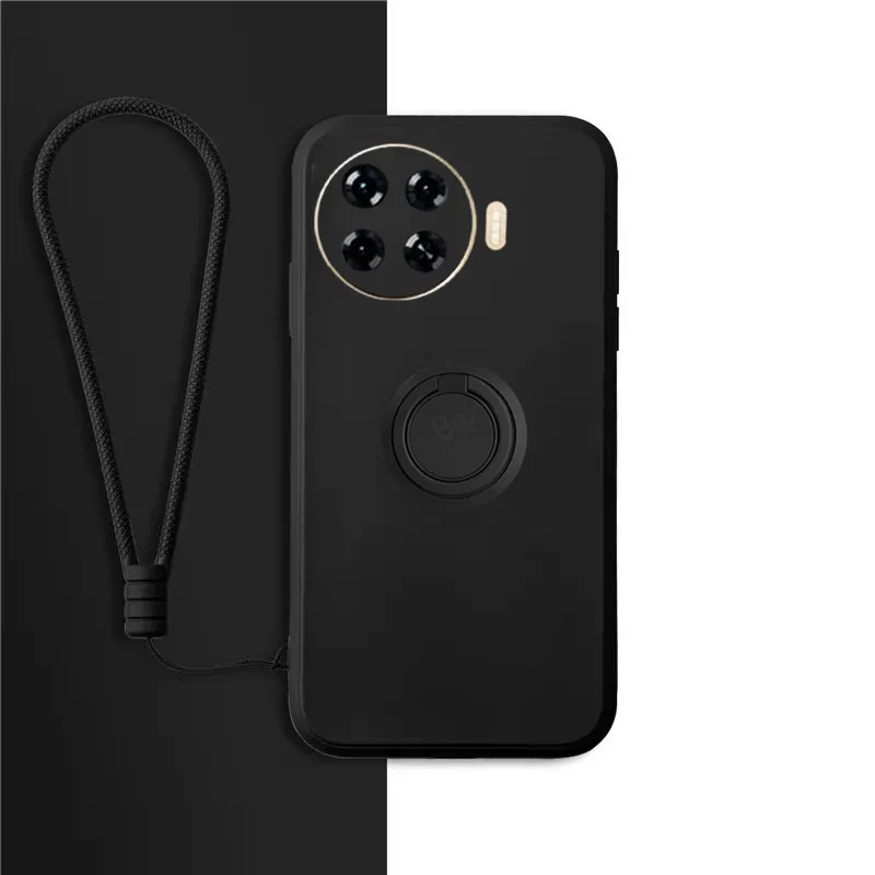 Чехол для Tecno Spark 20 Pro + Plus KJ7 Spark20pro черный защитный чехол с кольцом-держателем