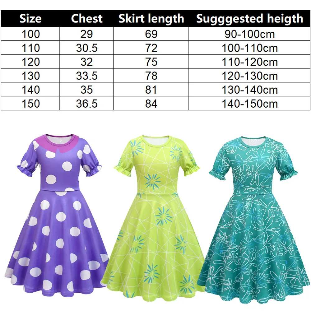 Новое детское платье для ролевых игр Inside Out2 с рукавами епископа + костюмы париком