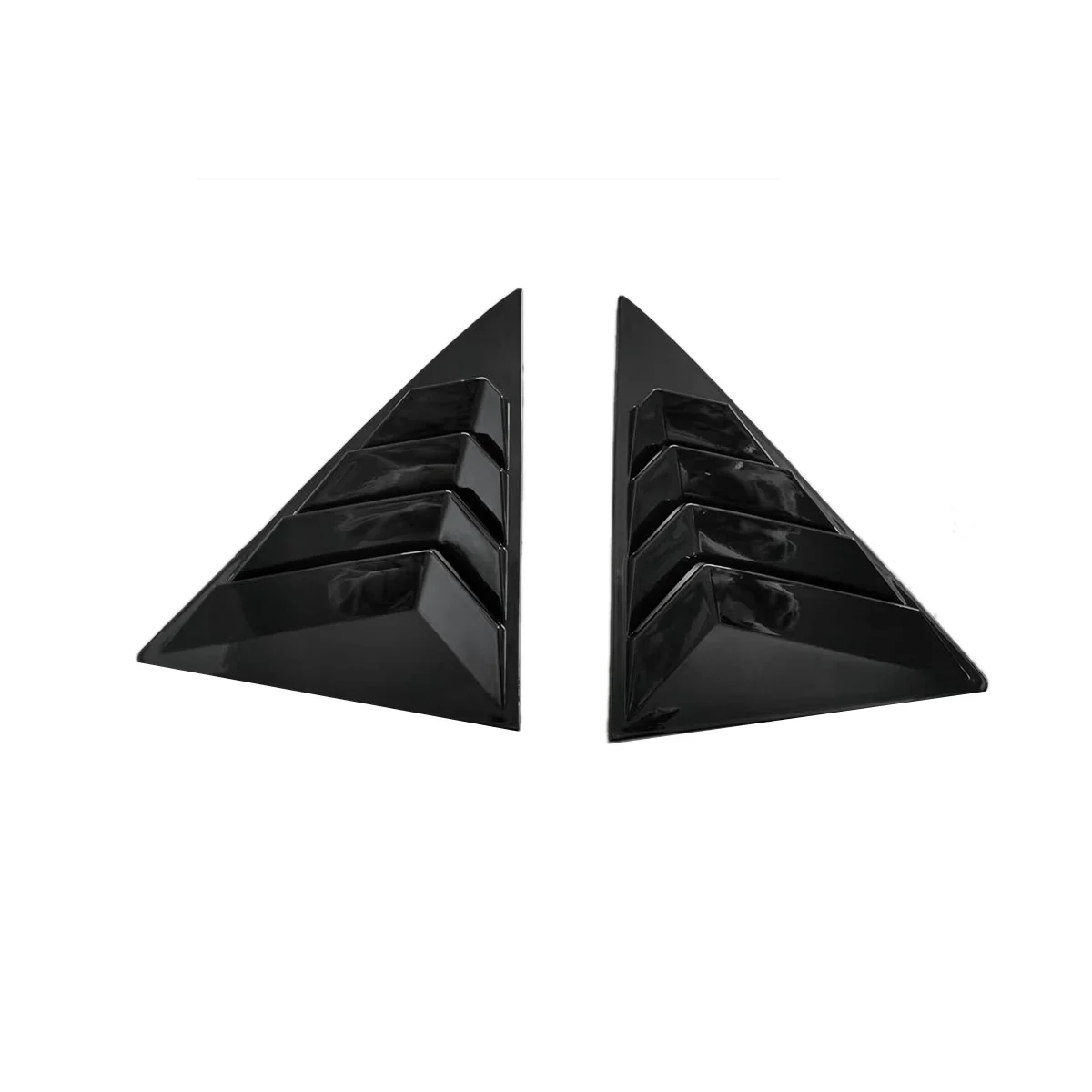 

1Pair Rear Window Louver Cover Trim Deflector for 7Th 2012-2017 Shutter Vent Decorate Sticker A