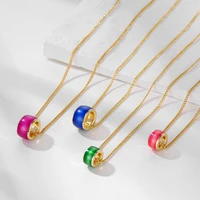 mihua luxury multicolor hollow pendant necklace ladies necklace fashion jewelry glossy gorgeous round pendant wedding party gift