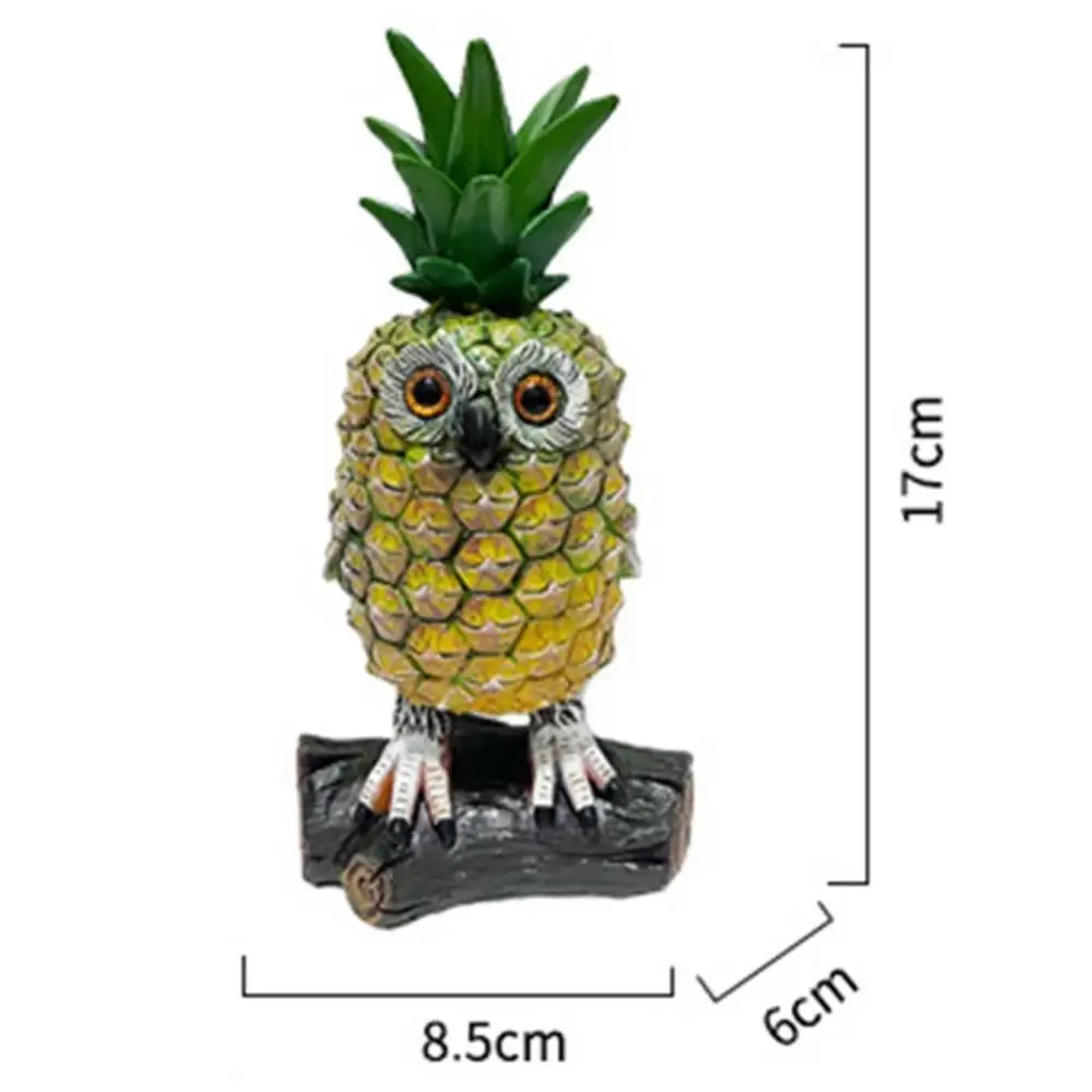 

Owls Pineapple Resin Decor Resin Craft Delicate Halloween Figurine Animal Party Bird Figurines Miniature Animal Figure Realistic