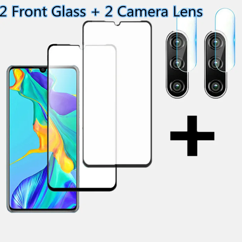 

4 in 1 Screen Protector For Huawei P20 P30 P40 lite Camera Lens Tempered Glass For Huawei P20 P30 P40 Pro Protector Film