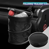 portable car trash can with cover waste basket bag litter rubbish leak proof seat back hang garbage container travel storage bag