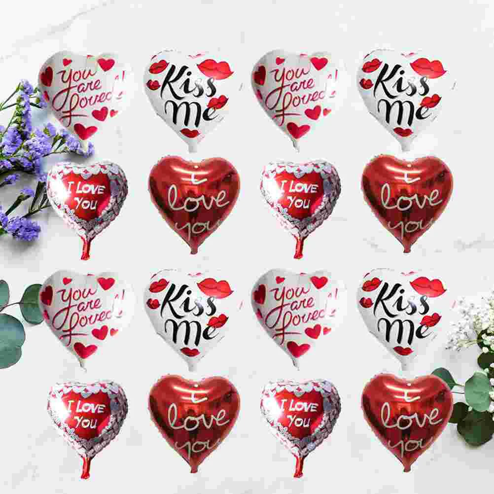 

20pcs Heart- Shaped Balloons Letter Balloons Love Heart Balloon Bridal Balloon Heart Shape Mylar Balloons