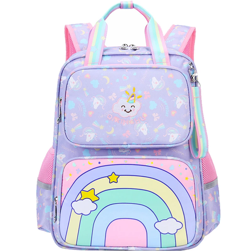 Children's Backpack for Girls School Bags Fashion Unicorn Rainbow School Backpack 1 Grade Princess Cartoon Kids Bookbag Mochilas