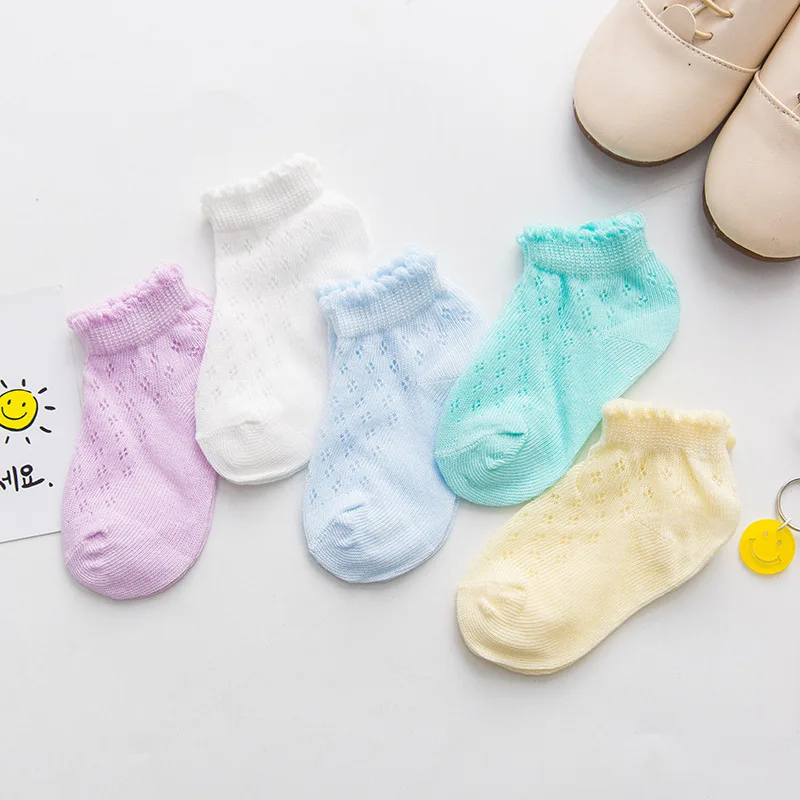 

5 Pairs/Lot Summer Newborn Infant Mesh Socks Baby Cotton Boys Girls Socks Accessories Baby Socks 0 to 8 Years
