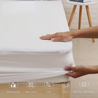 160x200cm anti mite bed mattress protection pad smooth waterproof mattress protector cover for bed wet breathable hypoallergenic