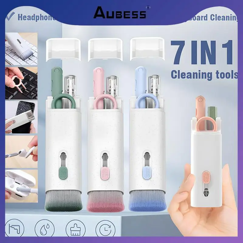 

Portable Cleaner Keycap Puller Kit Lectronics Cleaner Retractable Cleaning Tools Earphone 7-in-1 Multifunctional