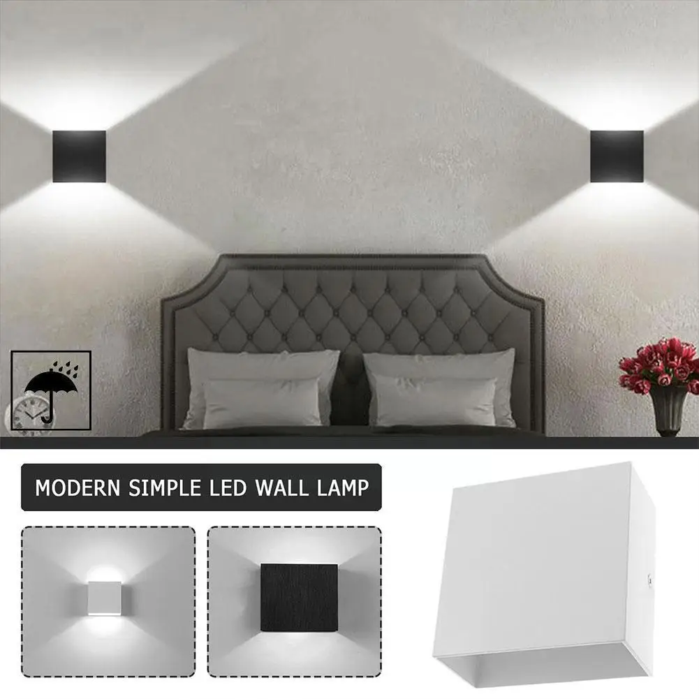 

Уличный светодиодный настенный светильник, водонепроницаемый садовый светильник для крыльца и комнатной комнаты, украшение для спальни, л...