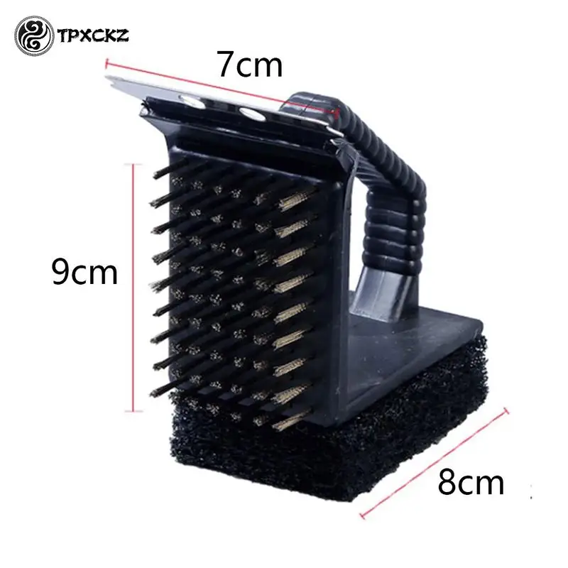 1 шт. Тройная щетка для гриля барбекю медные стальные чистящие щетки очиститель