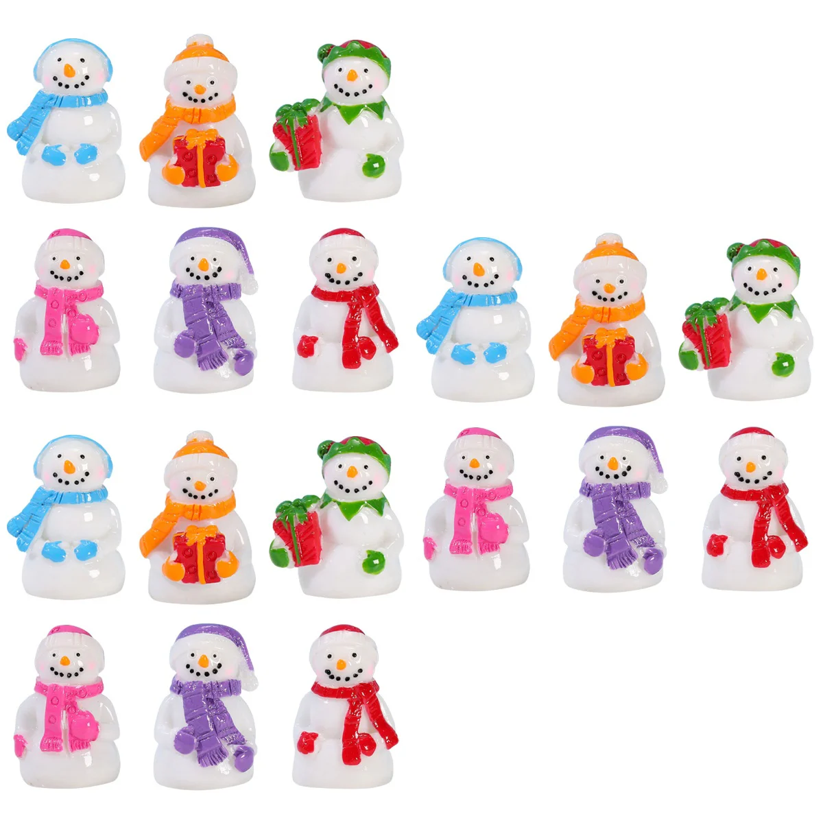 

Snowman Christmas Mini Miniature Tabletop Figure Decorative Decor Tiny Resin Adorable Ornament Figurine Miniatures Ornaments